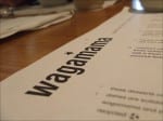 Photo by Eva via Flickr. The picture is taken at the angle. It's of wagamama's menu on their wooden table.