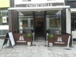 The outside of Churchills restaurant and coffee bar Lincoln.