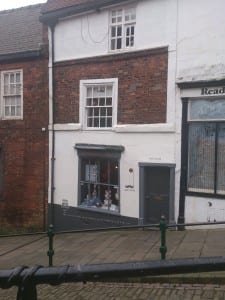 A picture of the exterior of Bonbonbouche cafe, Steep Hill, Lincoln