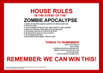 A house rule guide to help people during a zombie apocalypse